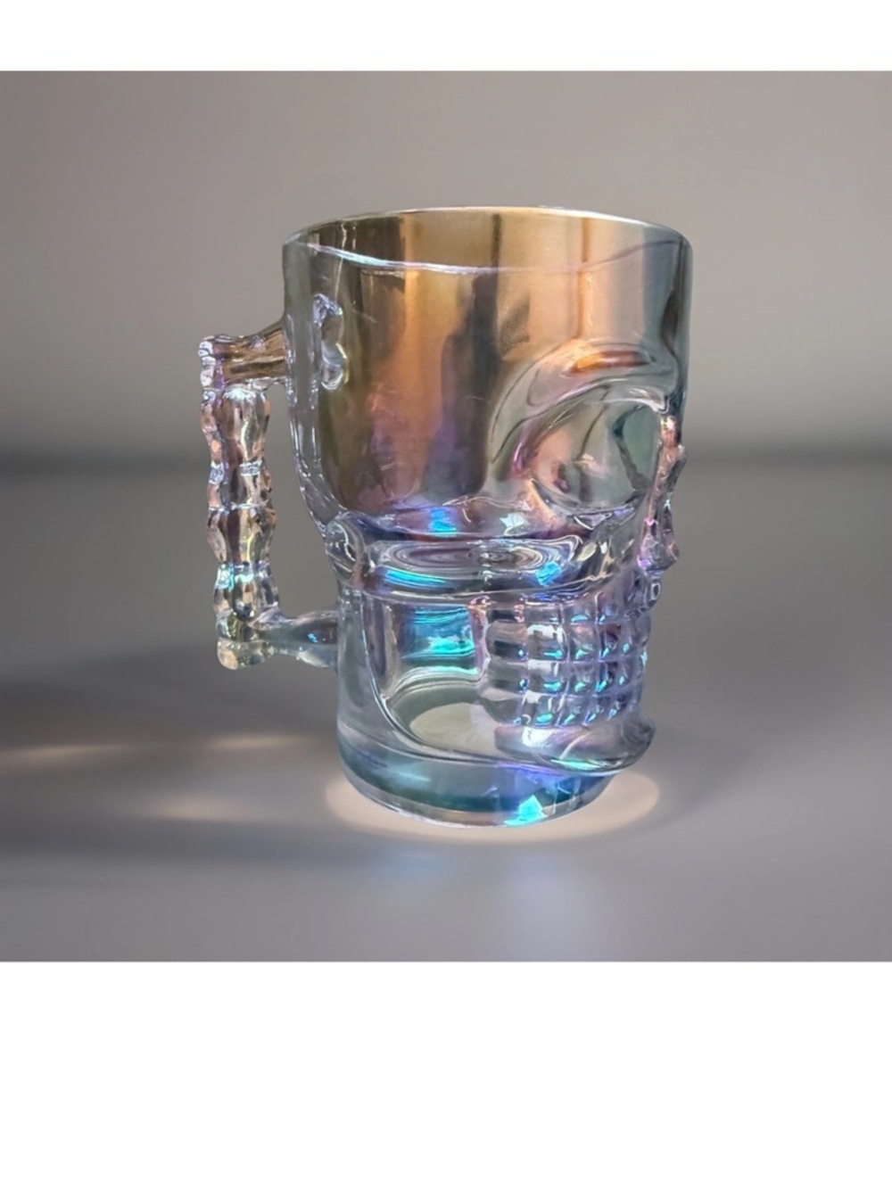 Source Unknown Iridescent Glass Skull Mug - Picture 3 of 9